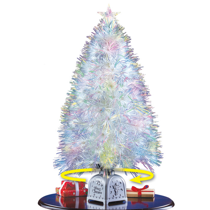 The Holiday Aisle® Rotating Christmas Tree with Base Wayfair